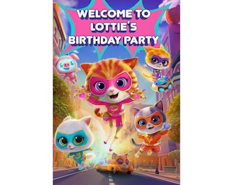 Personalized Superkitties Welcome Sign