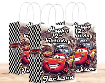 Personalized Cars Birthday Favor Bags