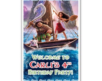 Personalisiertes Moana Willkommensschild
