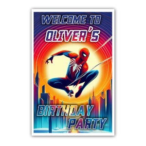 スパイダーマンの個人的なメッセージ (30 x 45 cm)、紙幣の内容は 100 % 無償です。