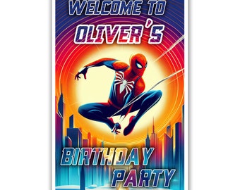 パーソナライズされたスパイダーマンのウェルカムサイン