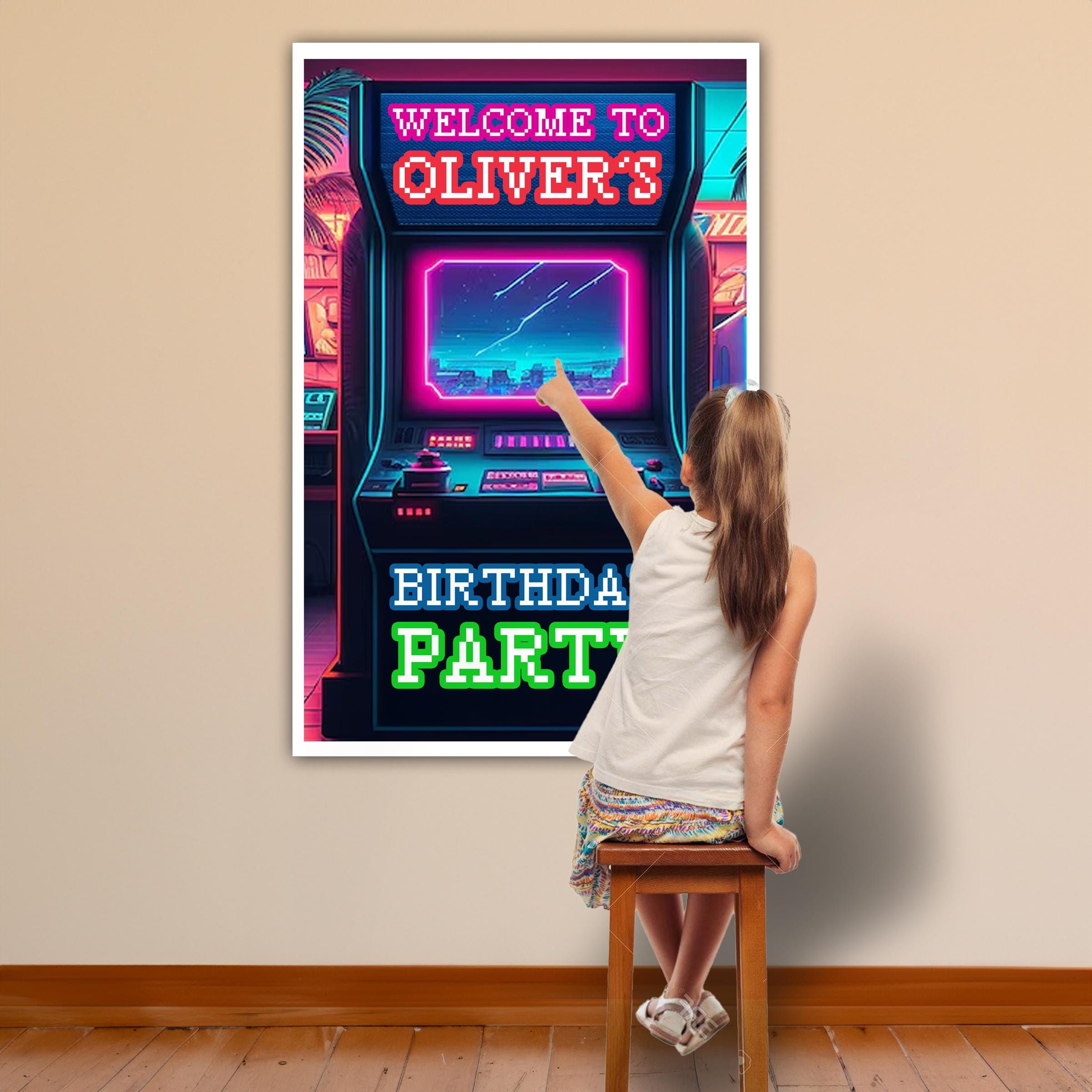 Personalized Arcade Welcome Sign - Etsy