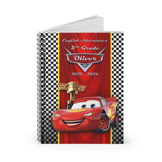 Personalized Cars Notebook - Etsy