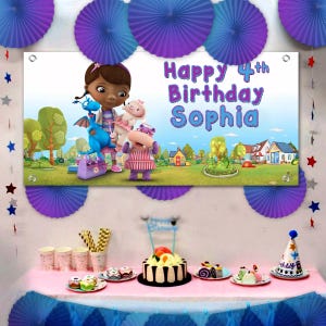 Personalized Doc McStuffins Birthday Banner