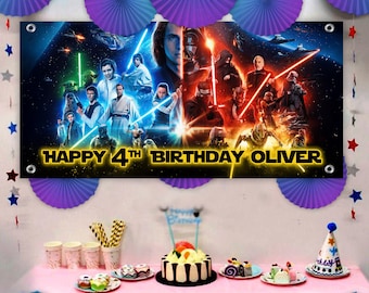Personalized Star Wars Birthday Banner