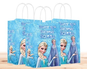 Personalized Frozen Birthday Favor Bags