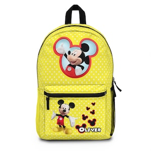 Personalized Mickey Mouse Backpack – Custom Name, Lightweight & Durable – Loved by High School Seniors – Not Just for Kids – Multiple Colors