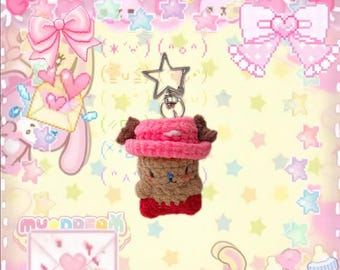 Handmade Crochet Keychain (2.5) - Chopper Cartoon Design Unique Handcrafted Accessory for Keys/Purse/Bag