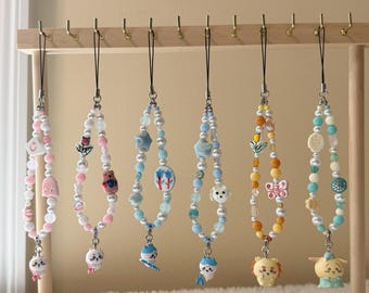Kawaii Chiikawa Phone Charm (6.1) - Handmade 1/1 Nostalgic Character Beaded  Keychain for Phone Case / Purse