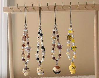 Kawaii Chiikawa Phone Charm (6.3) - Handmade 1/1 Nostalgic Character Beaded  Keychain for Phone Case / Purse