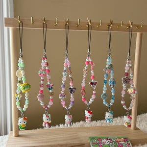 Authentic Vintage Kawaii Gotochi Phone Charm - Floral Kitty (5.23) Limited-Edition Japanese Phone Charm/Key Chain for Phone Case/Purse