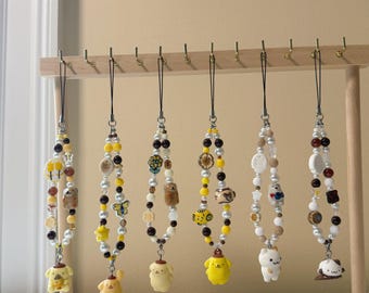 Kawaii Sanrio Phone Charm - Pompompurin (3.1) Phone Charm/Key Chain for Phone Case/Purse