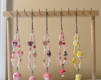 Kawaii Sanrio Phone Charm - My Sweet Piano (6.1) Handmade 1/1 Nostalgic Character Beaded Keychain for Phone Case / Purse
