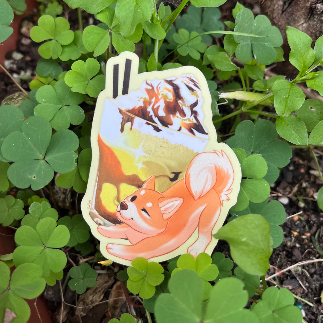 Matcha Milkshake Shiba Inu Sticker - Etsy