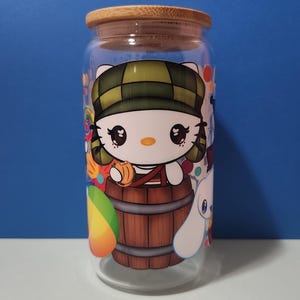 El Chavo del Ocho Hello K!tty Glass Cup