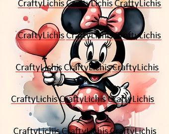 Minnie Maus 20 Unzen Tumbler Wrap Nur Digitaldruck, PNG 9,3x8,1