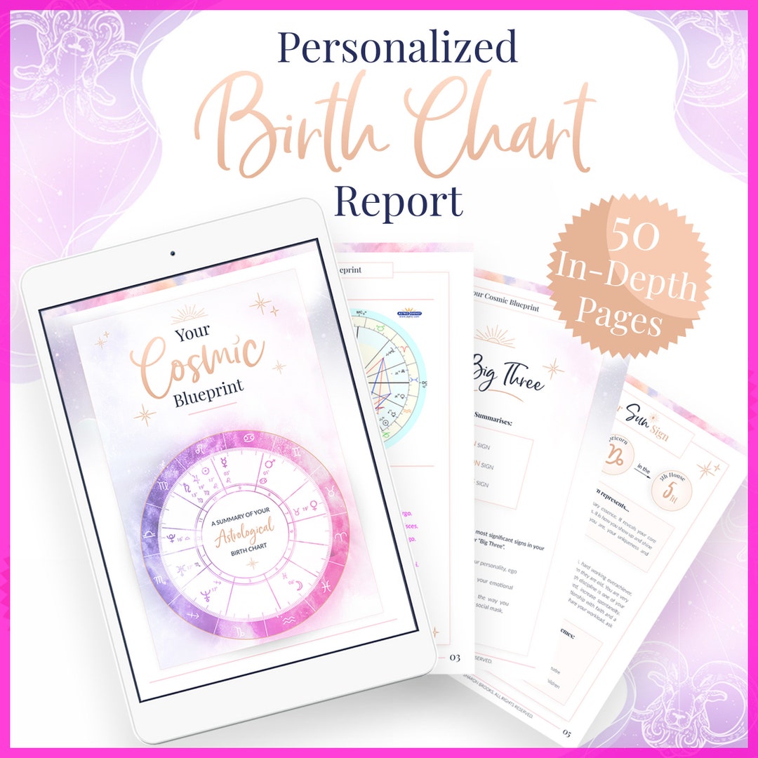 Astrology Birth Chart Report, Astrology Reading, Natal Chart Reading ...