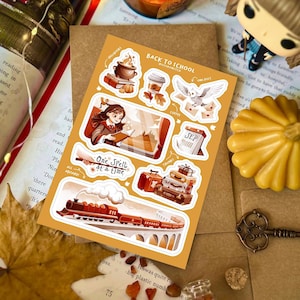 Back to School Aufkleber | Herbst Planer, Bullet Journal, Lernplaner, Geburtstags Geschenk | Zauberer, Magie, College, Herbst, Academia, Hexe