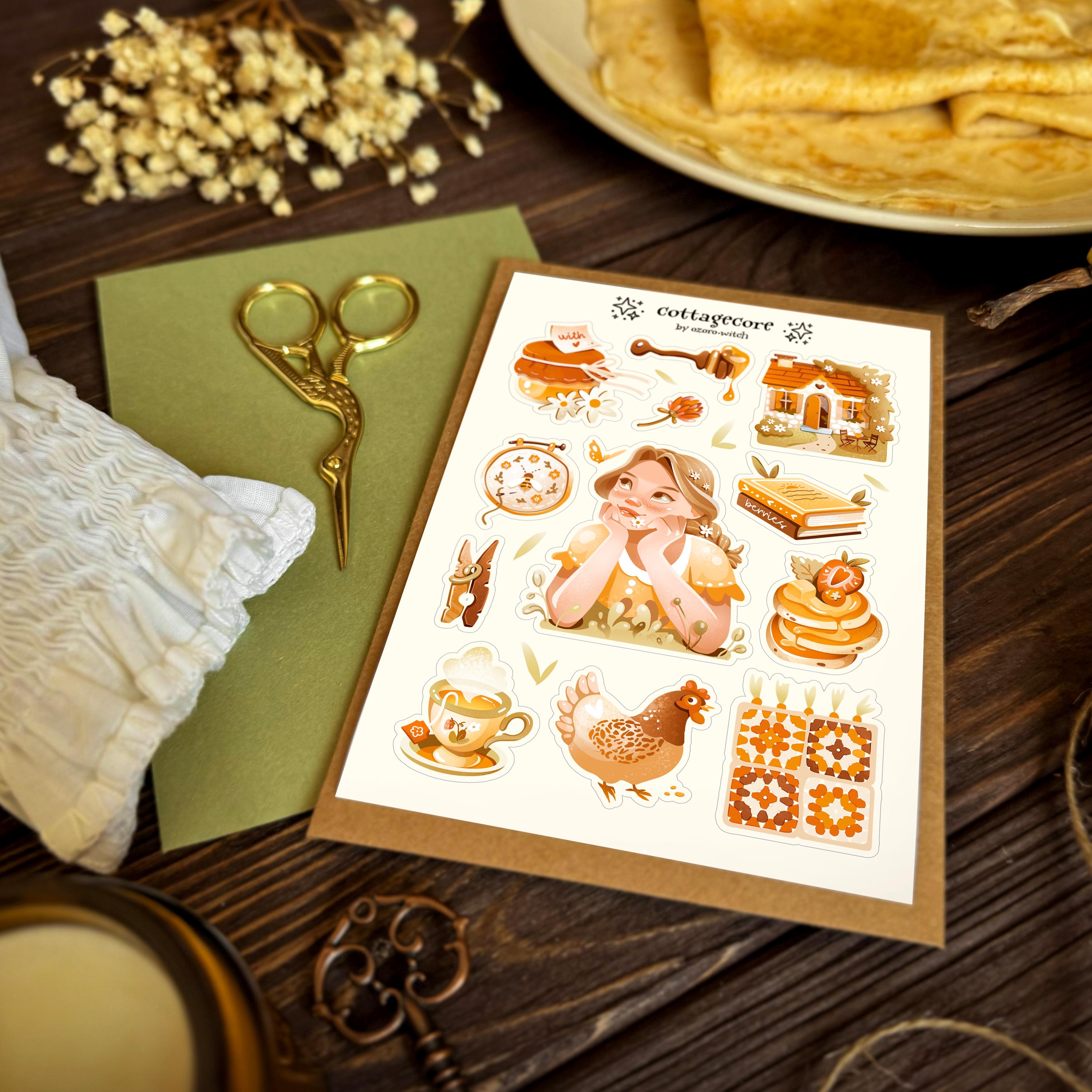 Cottagecore — Stickers | Stickers for Journaling, Hygge Sticker Sheet ...