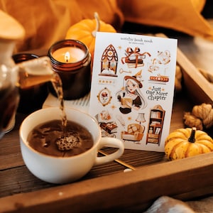 Witchy Book Nook — Aufkleber | Lese Journal Aufkleber, Hygge Sticker Set, Bullet Journal, Tagebuch | Viktorianisch, Zauberhaft