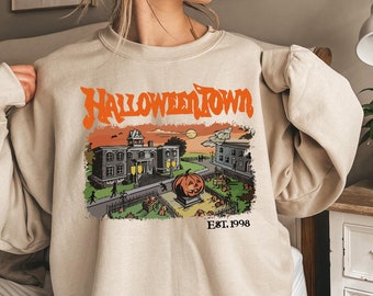 Halloweentown Est 1998 Hoodie, Halloween Town Sweatshirt, Halloween Town Crewneck, Retro Halloween Hoodie, Halloween Fall Sweatshirt
