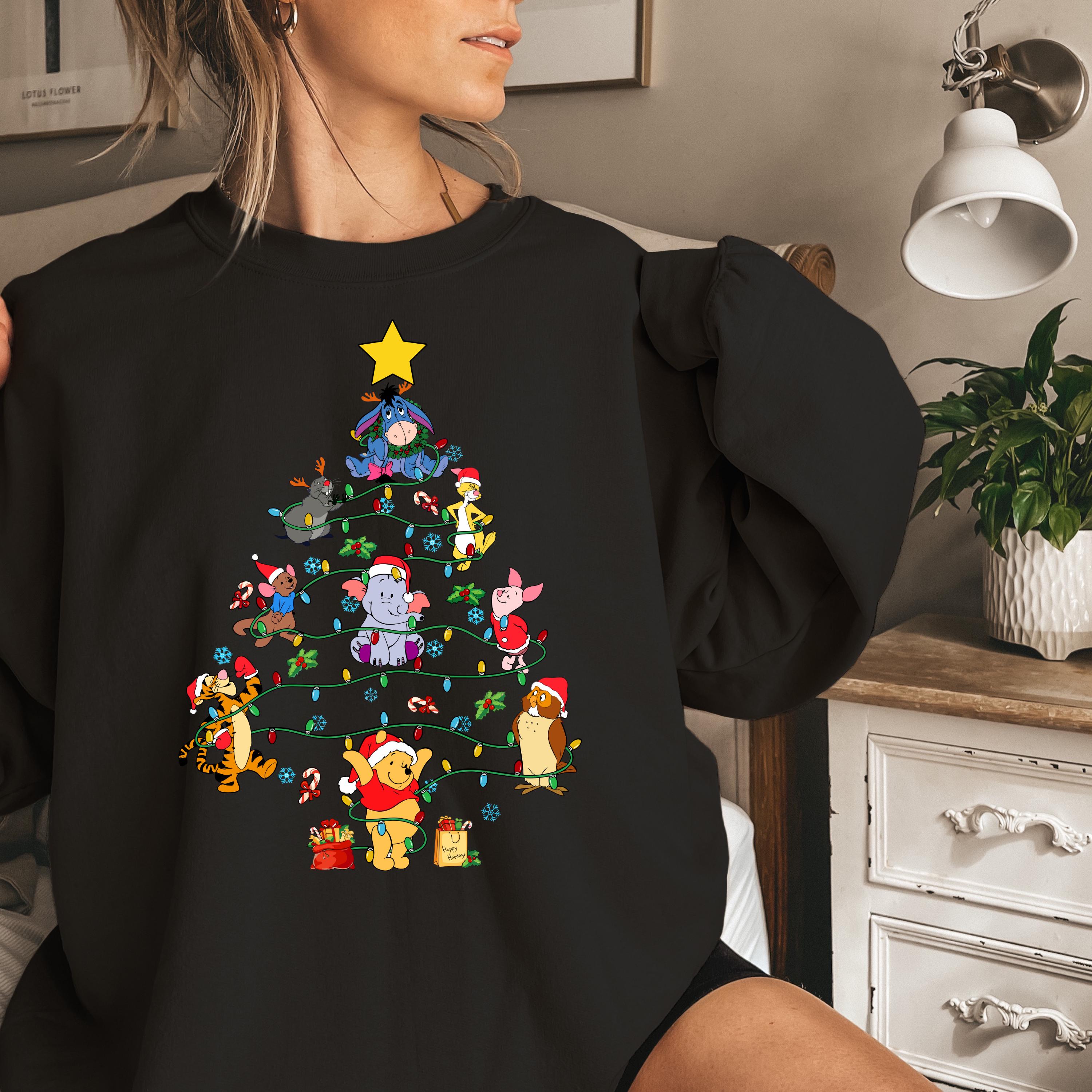 Disney Winnie the Pooh Christmas Tree Png, Pooh Tigger Eeyore
