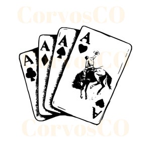 Karty do gry, Karty do gry kowboj Western Digital, Karty do pokera kowbojskiego, Royal Flush Clip Art, Pliki PNG