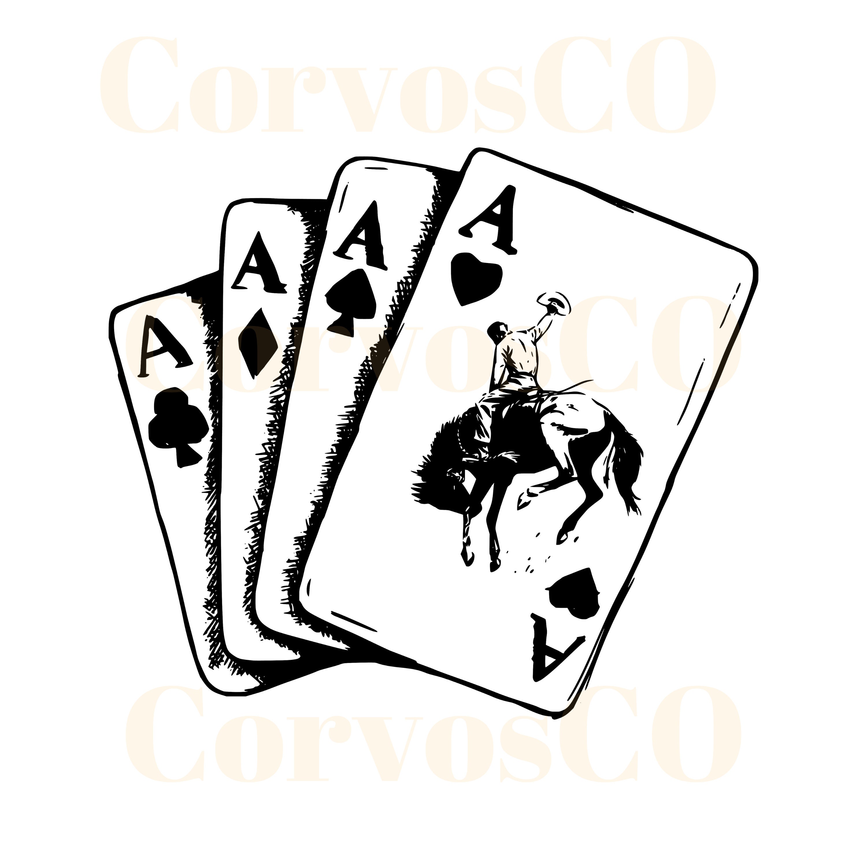 Playing Cards, Cowboy Playing Cards Western Digital, Cowboy Poker Cards