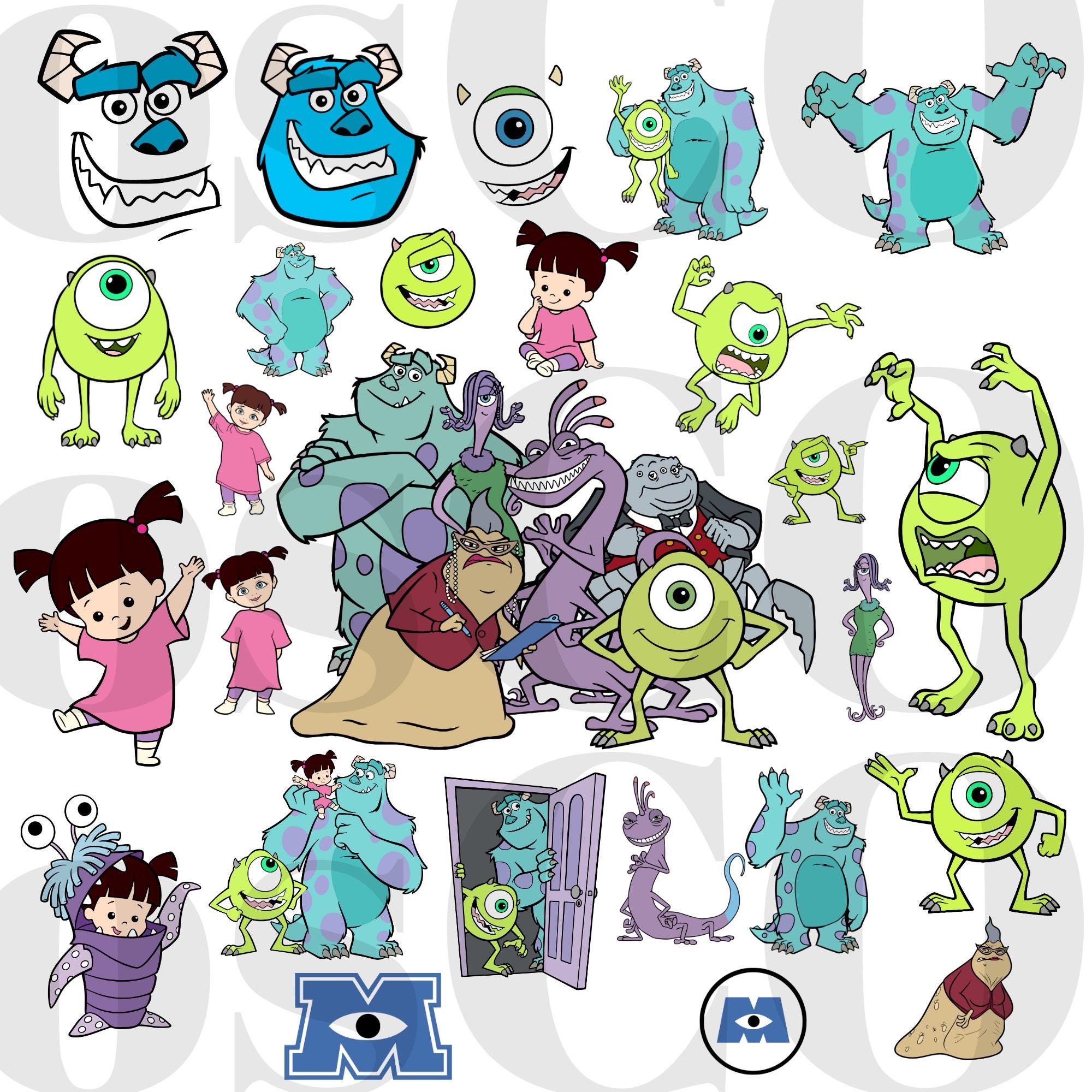 Monsters Bundle Png, Mike Sully PNG, Monsters, Monsters Layered Bundle, Mike and Sully Png