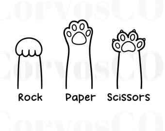 Cat Paw png, Rock Paper Scissors PNG, Pet Animal Paw PNG, Gift For Cat Lovers, Pet Animal Drawing, Cute png