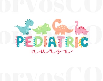Pediatric Nurse Dinosaur Png: Nurse Appreciation Gift (Digital Download)