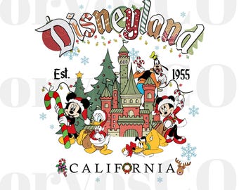 Retro Disneyland California Png, Disneyland Est 1955 Png, Disney Vacation Png, Mickey And Friends Png, Walt Disney Png, Digital Download