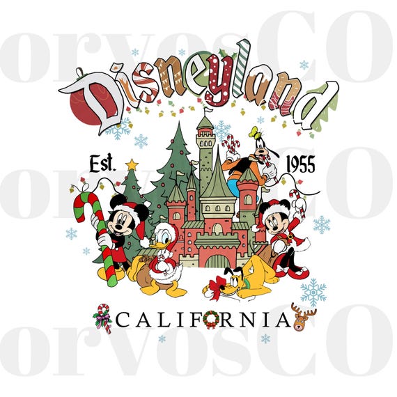 Retro Disneyland California Png, Disneyland Est 1955 Png, Disney Vacation Png, Mickey And Friends Png, Walt Disney Png, Digital Download