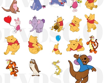 Kubuś Puchatek PNG Clipart Bunny: Tygrysek, Kłapouchy, Prosiaczek (Pobranie cyfrowe)