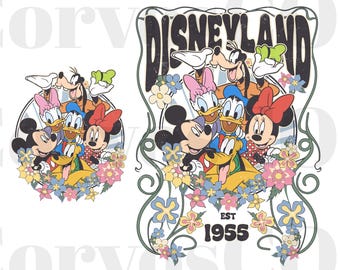 Retro Disneyland PNG: Mickey and Friends - Commercial Use