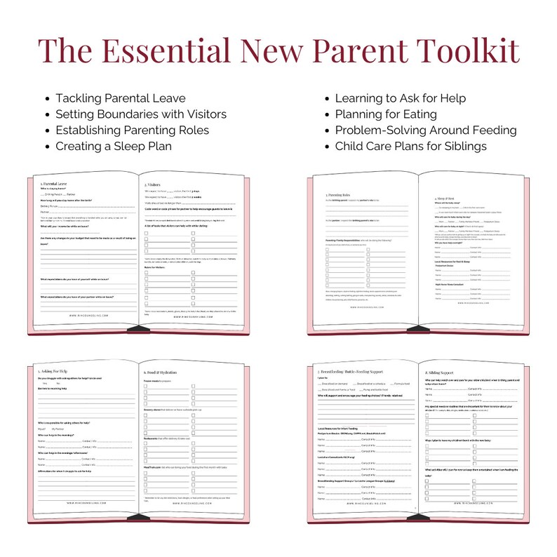 Essential New Parent Toolkit A Postpartum Plan Workbook for the ...