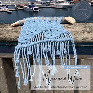 Macramé Wave Wall Hanging Tutorial - step-by-step instructions to create your own boho chic wall hanging