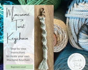 Macramé Twist Keychain - step-by-step instructions to create your own