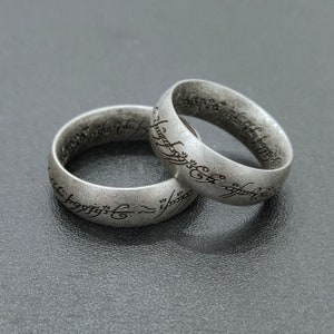 Lord of the Rings-ring van geoxideerd zilver