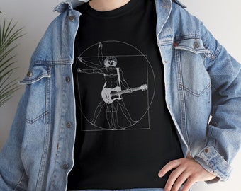 Da Vinci Vitruvian Man Guitar T Shirt - Foto 12