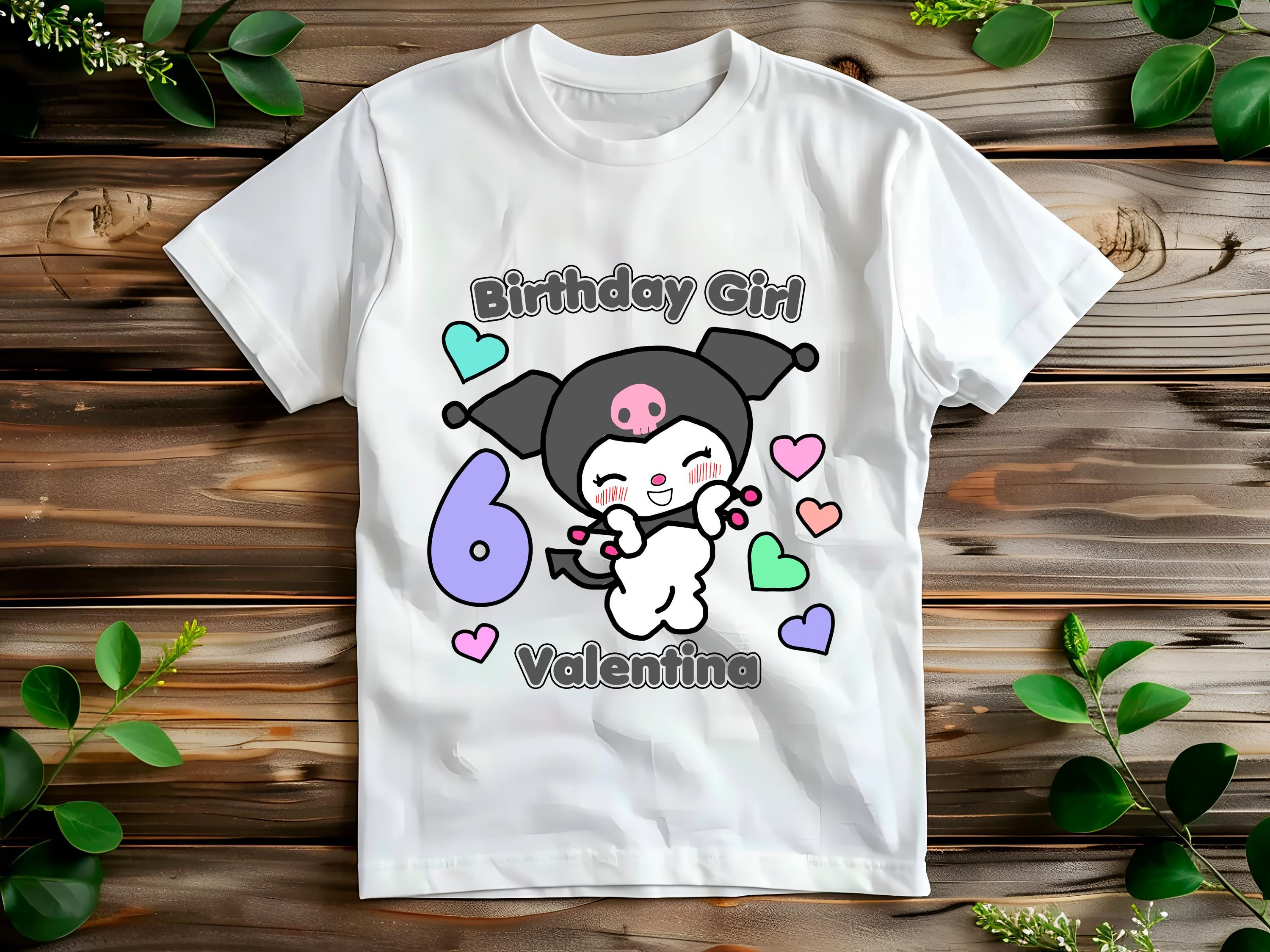 Personalized Kuromi Birthday Shirt, Gift For Kids, Fun Kuromi Shirt, Best Birthday Gift For Her Him, Unisex Shirt
