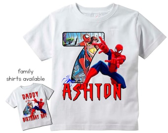 Personalized Spiderman Birthday Shirt, Gift For Kids, Fun Spider-man Shirt, Best Birthday Gift For Her Him, Unisex Shirt