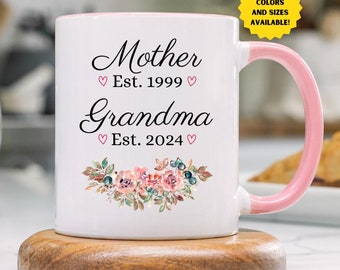 Personalized Mother Grandma Mug, Personalized Mother Mug, Personalized Grandma Mug, Gift For New Grandma, Pregnancy Announcement Mug, Custom