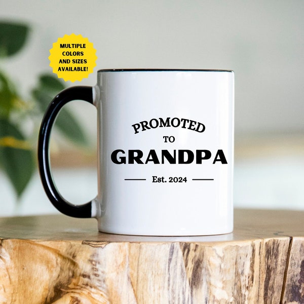 Promoted To Grandpa Coffee Mug, Gift For Grandpa, Gift For Grandfather, Coffee Mug For Grandpa, Grandpa Mug, Grandfather Mug, Grandpa, 2024