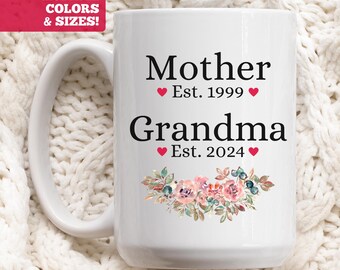Personalized Mother Grandma Mug, Personalized Mother Mug, Personalized Grandma Mug, Gift For New Grandma, Pregnancy Announcement Mug, Custom