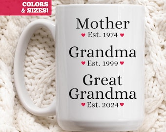 Personalized Great Grandma Mug, Mother Grandma Great Grandma Mug, Custom Great Grandma Gift, Great Grandma, Custom Great Grandma Coffee Mug