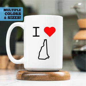 I Heart New Hampshire Mug, I Love New Hampshire Mug, New Hampshire Mug, New Hampshire Coffee Mug, New Hampshire Gift, New Hampshire Cup