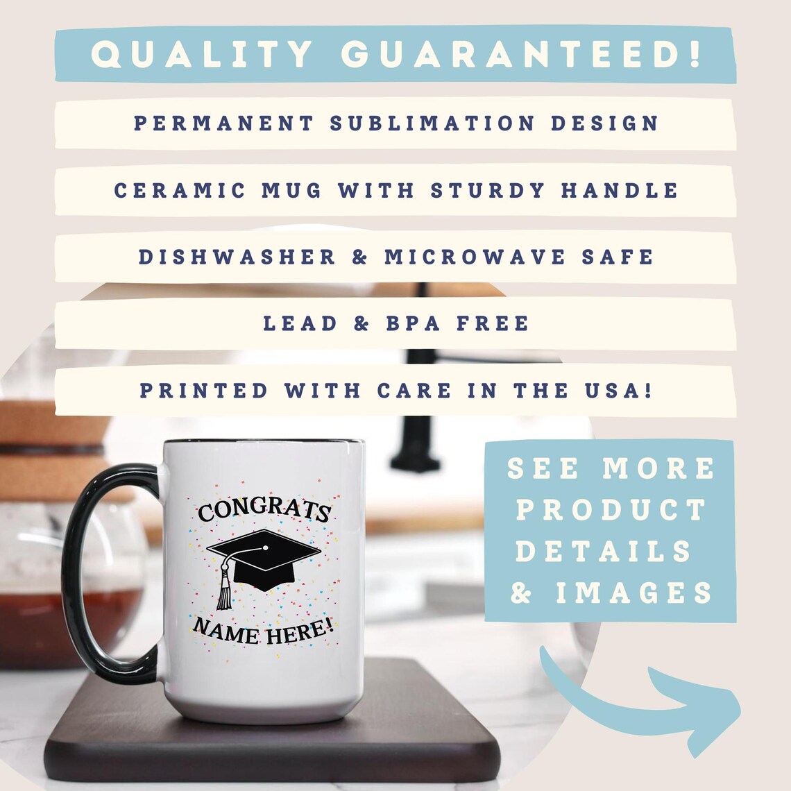 Personalized Graduation Mug, Custom Graduation Mug, Graduation Mug ...