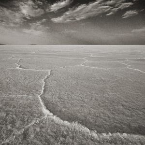 Bonneville Salt Flats in Black & White