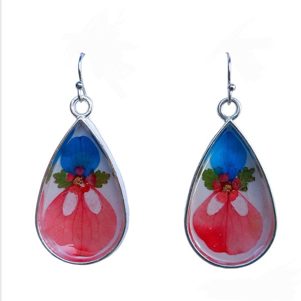 Pendientes flores secas reales. Real dry flowers earrings.